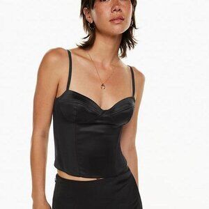 Aritzia Wilfred Dazzle Satin Bustier Corset Top